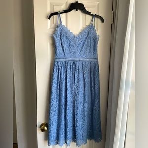 Altar’d State Blue Lace Midi Dress
